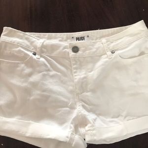 Paige white shorts size 26